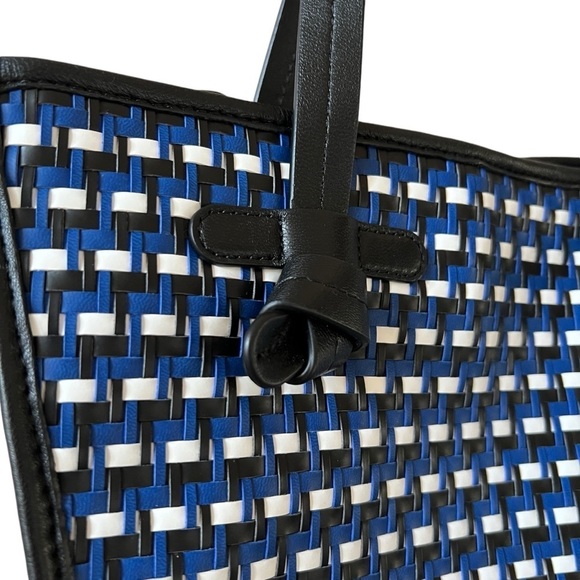 J MCLAUGHLIN LUCILLE HANDBAG DBL HANDLES MAGNET CLOSURE INNER POCKET COLORBLOCK - Picture 4 of 13